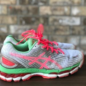 ASICS Gel Nimbus Women’s Size 9.5 Wht/Pink/Green